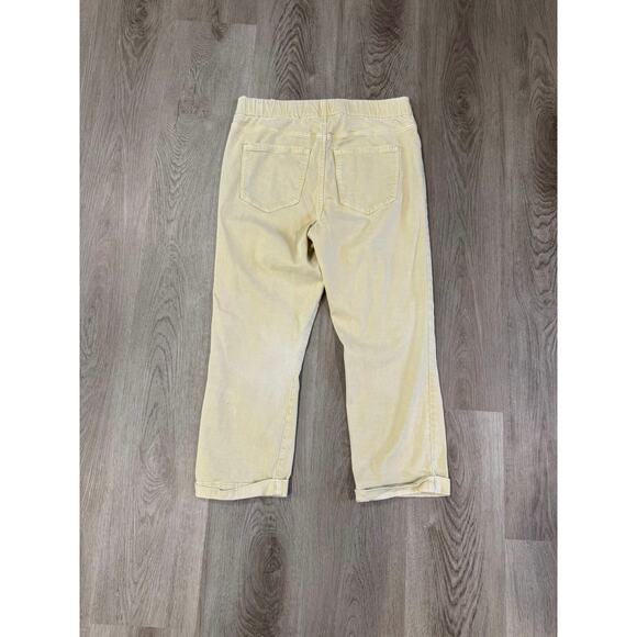 Liverpool Los Angeles Hi-Rise Chloe Slim Crop Peddle Pusher Yellow Size 6/28 - Picture 4 of 8